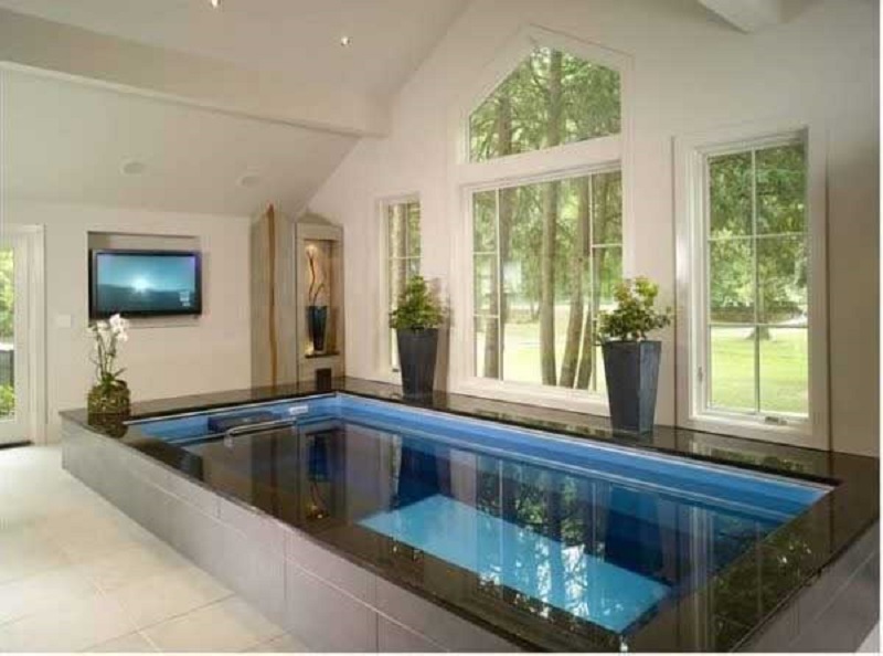 Kích thước bể bơi được sử dụng trong nhà