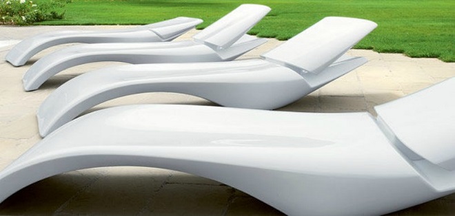 Mẫu ghế hồ bơi composite thiết kế phần tự đầu nghệ thuật