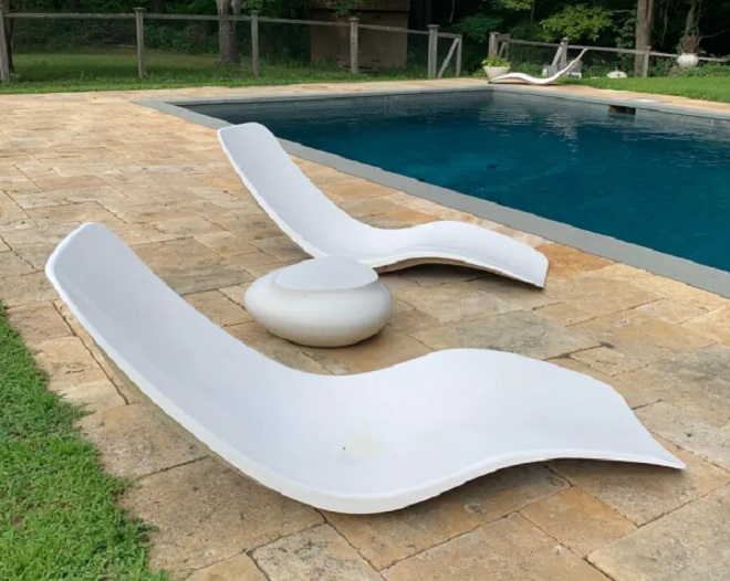 Mẫu ghế bể bơi composite dáng ngồi