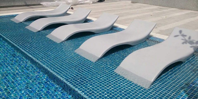 Mẫu ghế bể bơi composite cao cấp sang trọng