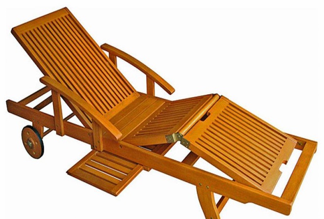 Mẫu ghế hồ bơi bằng gỗ thiết kế đa năng
