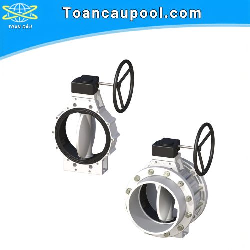 Van bướm PPRC hộp số màu trắng Nozbart kết nối ren